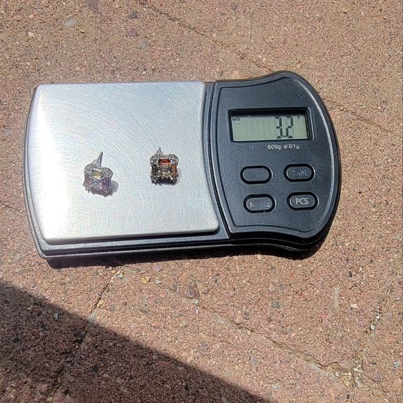 Stunning sparkling multi colored topaz 925 sterling silver diamond earrings - Picture 3 of 15